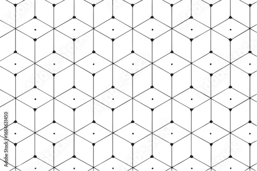 Isometric Grid Seamless Repeating Geometric Structure