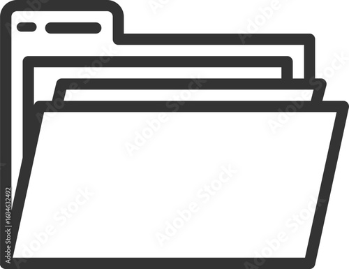 Folder icon. Documents directory. Desktop icons. My computer PC shortcut signs. System software and devices. New eleven inspired vector illustrations.Document symbol icon for website design.