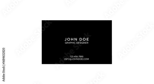 modern black business card template john doe graphic designer contact info