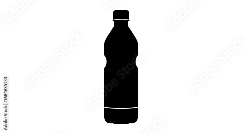 plastic bottle silhouette clean, simple, and versatile design element for packaging, branding, and minimalist projects