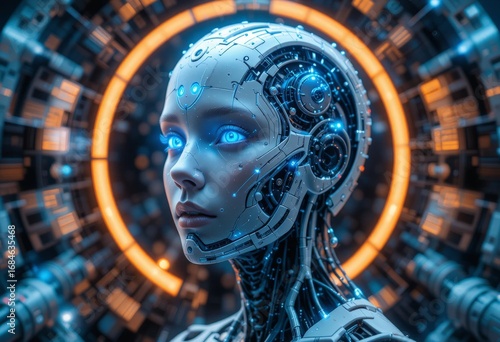 Artificial Intelligence and Generative AI in a Conceptual Image of Modern Technologies