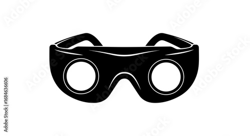 safety glasses, industrial eye protection, black silhouette, welding goggles, protective gear, vision safety equipment, workwear, industrial design