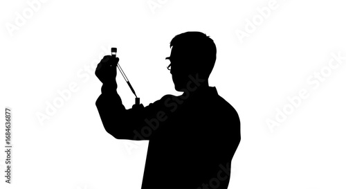 scientist silhouette, research, lab, experiment, science, discovery, medical, testing, analysis, technology, innovation, healthcare, pharmaceutical, biotechnology, development