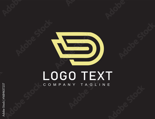 D Typography logo design