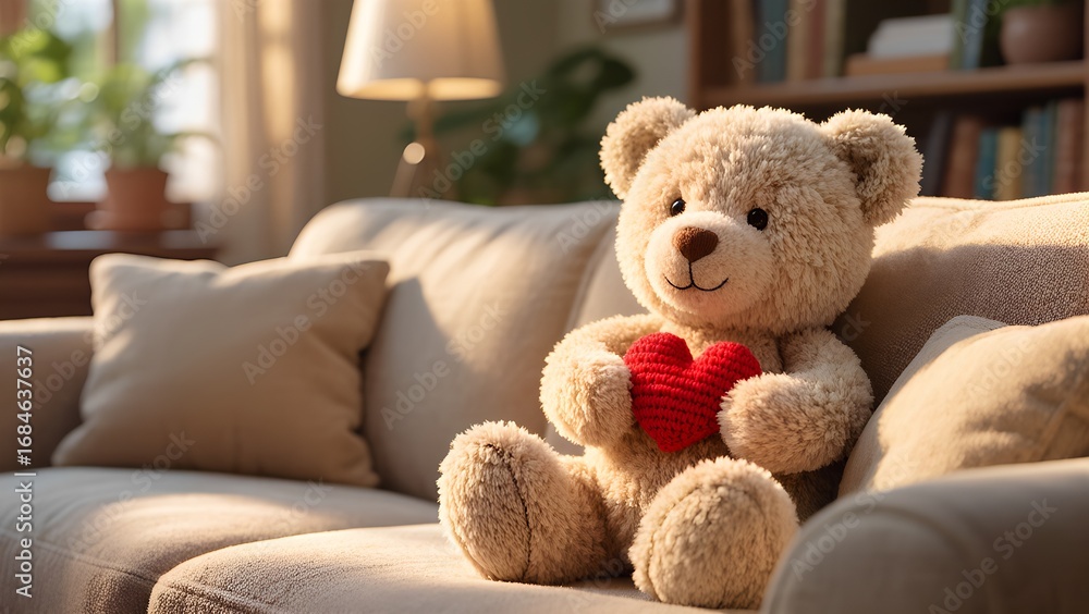 teddy bear on sofa teddy bear on sofa