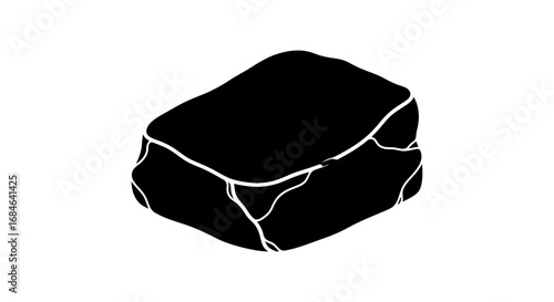 steak icon, black silhouette, meat, food, grill, bbq, cut, simple, graphic, design element, restaurant menu, butcher shop