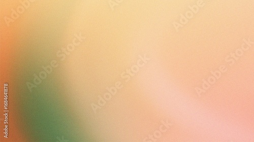 Soft gradient of peach and green with subtle grain texture abstract background