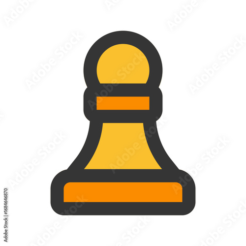 pawn outline fill icon