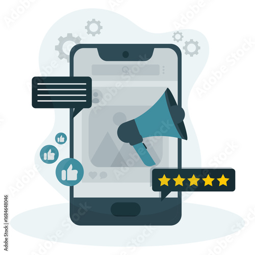 Social Media Marketing Illustration