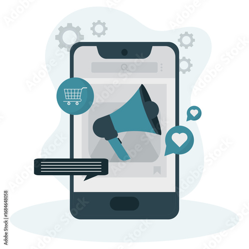 Social Media Marketing Illustration