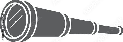 Handheld spyglass telescope simple side view