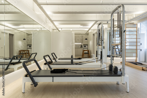 Modern Pilates Studio Interior with  Machines