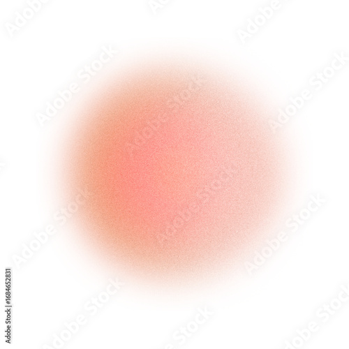 Soft peach pink gradient circle isolated on transparent background