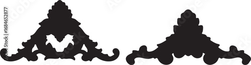 Baroque Decorative Frame in silhouette.