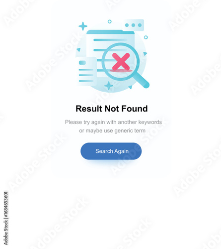 Empty State Illustration – Result Not Found