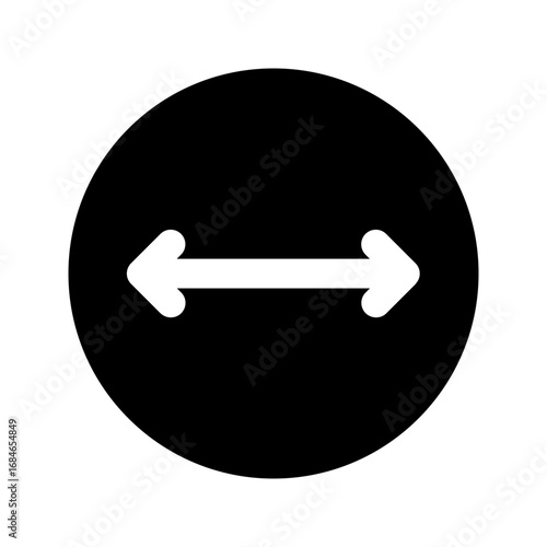 diameter glyph icon