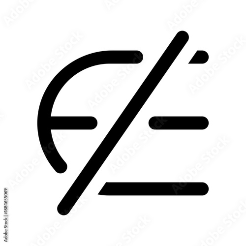 not a subset glyph icon