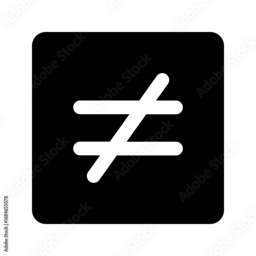 not equal glyph icon