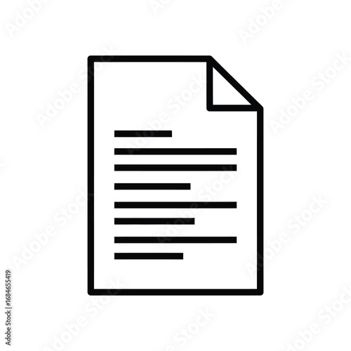 Document Page with Lines A Minimalist Illustration of Text and Information