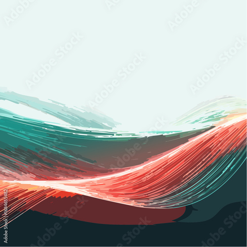 Abstract futuristic digital artwork showing luminous streams, glowing mesh patterns, and flowing energy currents in bold colors. High resolution, ultra detailed, cinematic perspective with depth of fi