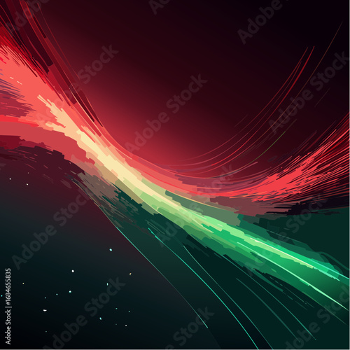 Abstract futuristic digital artwork showing luminous streams, glowing mesh patterns, and flowing energy currents in bold colors. High resolution, ultra detailed, cinematic perspective with depth of fi