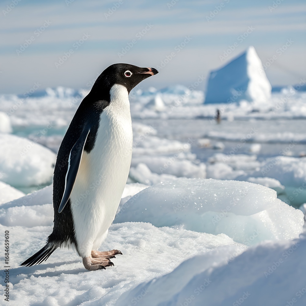 Obraz premium penguin on ice