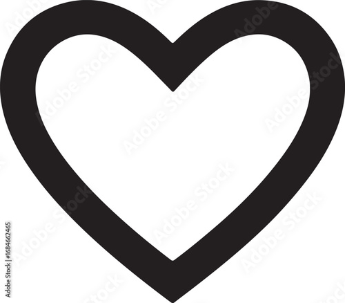 Heart-shaped Frame in silhouette 