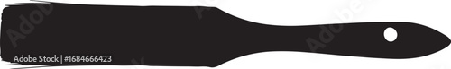  Paint brush in silhouette white background in silhouette 