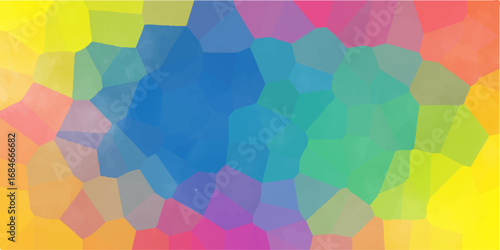 Vibrant and seamless abstract geometric pattern with colorful triangles creates a stunning backdrop and artistic tile design. Abstract gradient background featuring overlapping geometric shapes