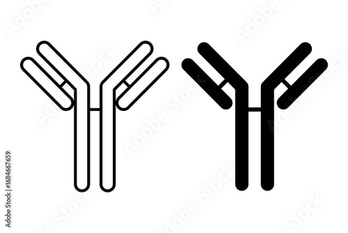 Antibody icon flat vector illustration design isolated on white background.