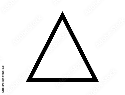 Triangle Frame in silhouette white background in silhouette.