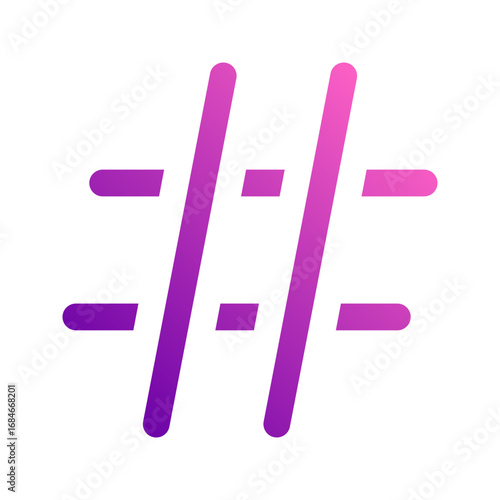 hashtag gradient icon