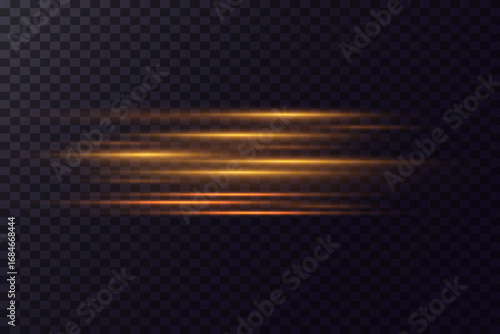 Yellow light lines.Neon rays.Vector illustration EPS10
