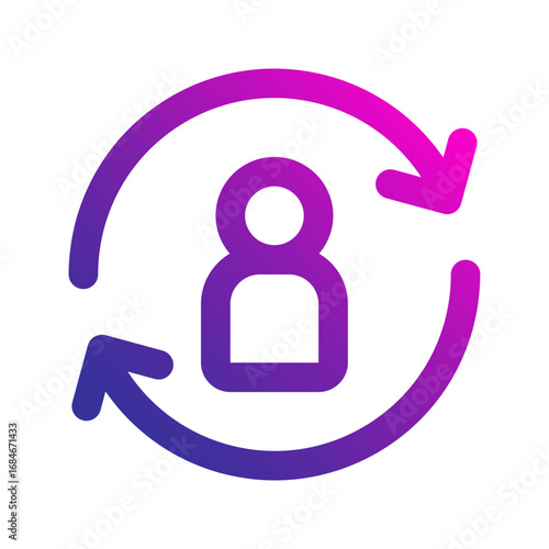 customer behavior gradient icon