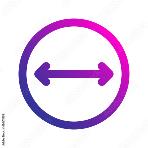diameter gradient icon