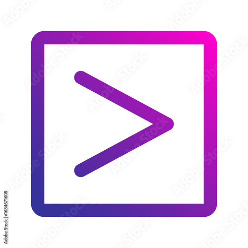 greater than gradient icon