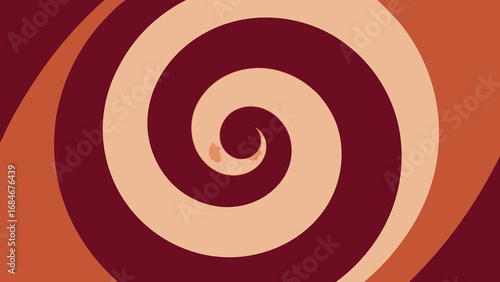 Burgundy and Beige Spiral Pattern with Subtle Orange Accents abstract background