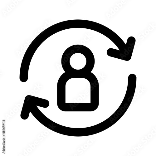 customer behavior line icon