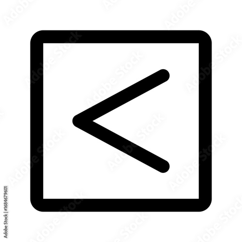 less than line icon