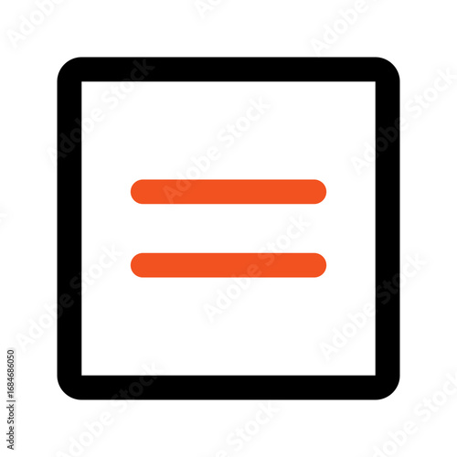 equal outline color icon