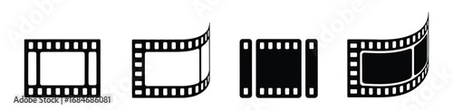 film strip silhouette vector illustration,film strip icon