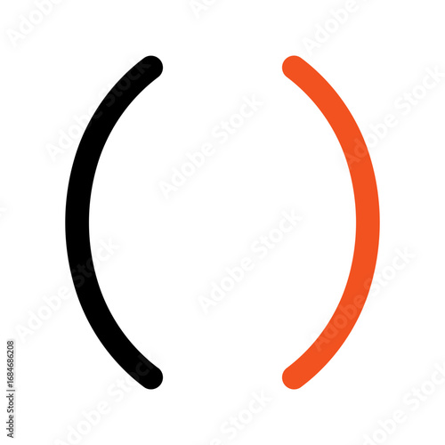 parentheses outline color icon