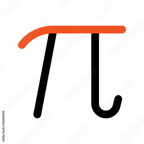 Pi outline color icon