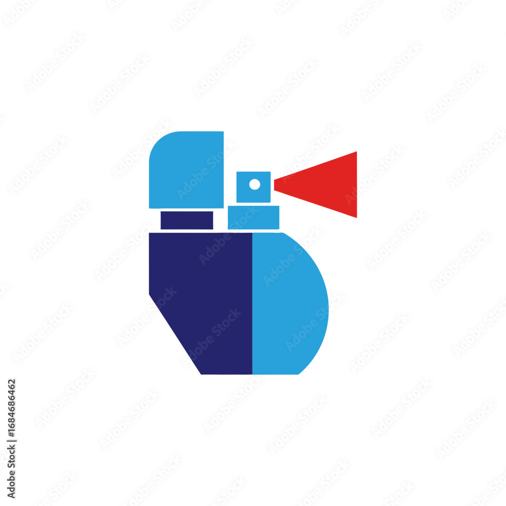 Obraz premium Abstract Geometric Design of a Perfume Spray Bottle.