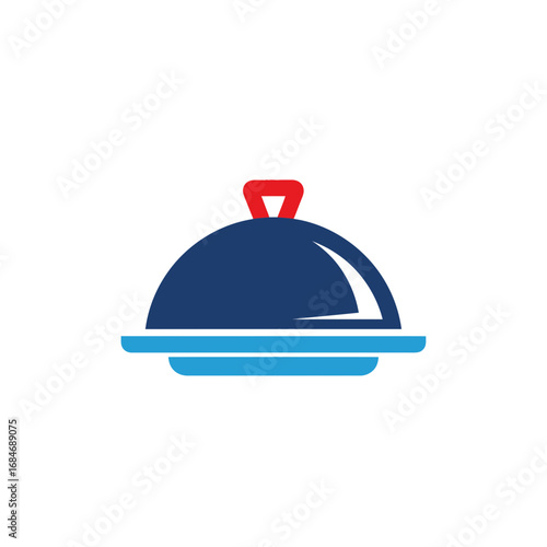 Stylish Dark Blue and Light Blue Serving Platter.