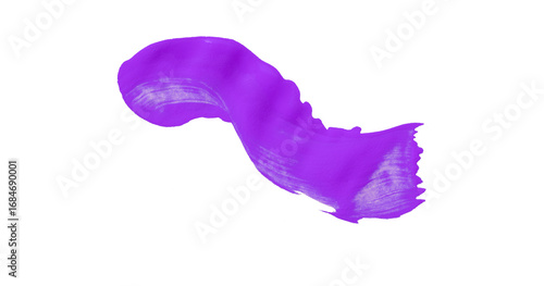 Purple watercolor composition on transparent background. Hand drawn brush strokes and texture. Abstract brush strokes. Liquid ink pattern.