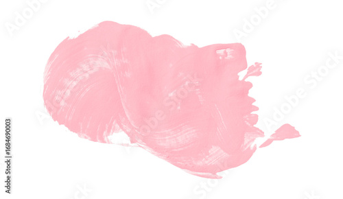 Pink watercolor composition on transparent background. Hand drawn brush strokes and texture. Abstract brush strokes. Liquid ink pattern.