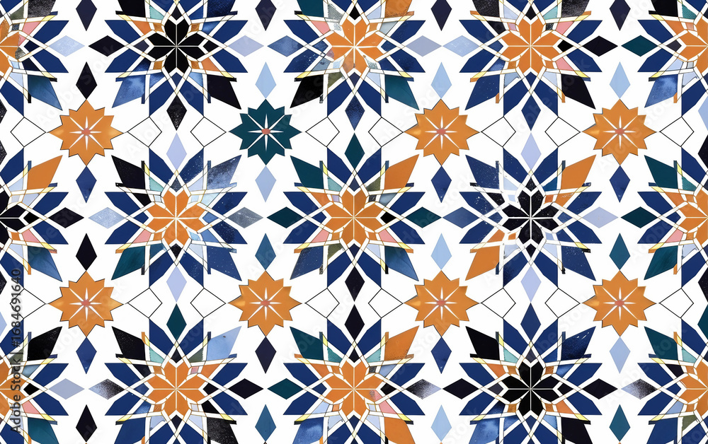Fototapeta premium seamless geometric pattern isolated on white background PNG.