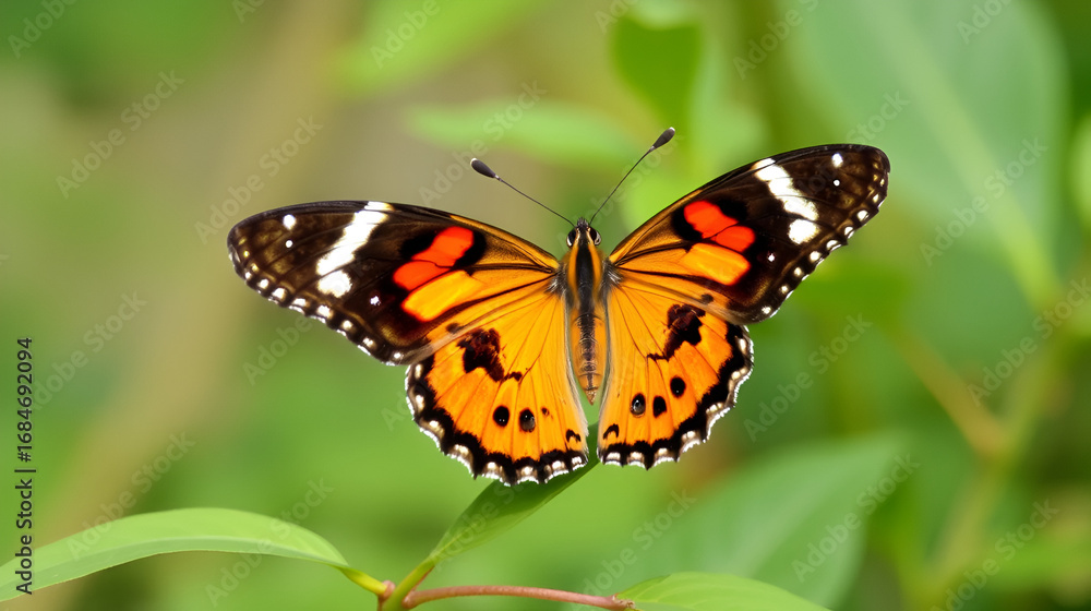 Naklejka premium Beautiful Indian spot swordtail Butterfly, Shot In India