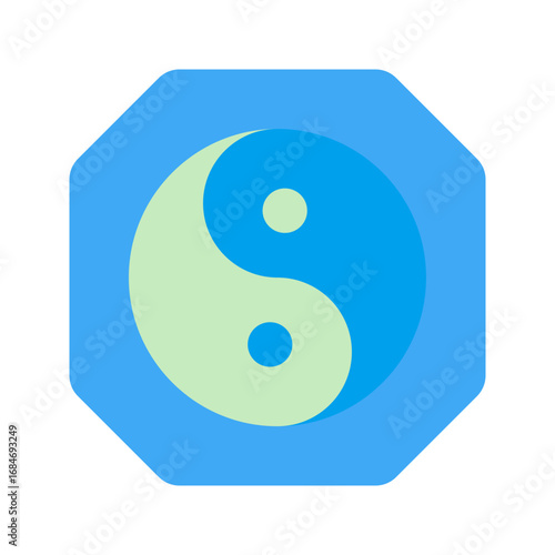 yin yang duo tone icon